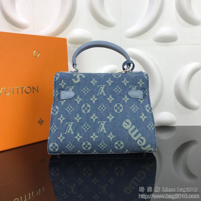 路易威登LV女包 頂級原單 M49991 Humble Travel Bag Kelly LV＆Sup合作款原版牛仔包包 時尚百搭款 凱莉  ydh2710